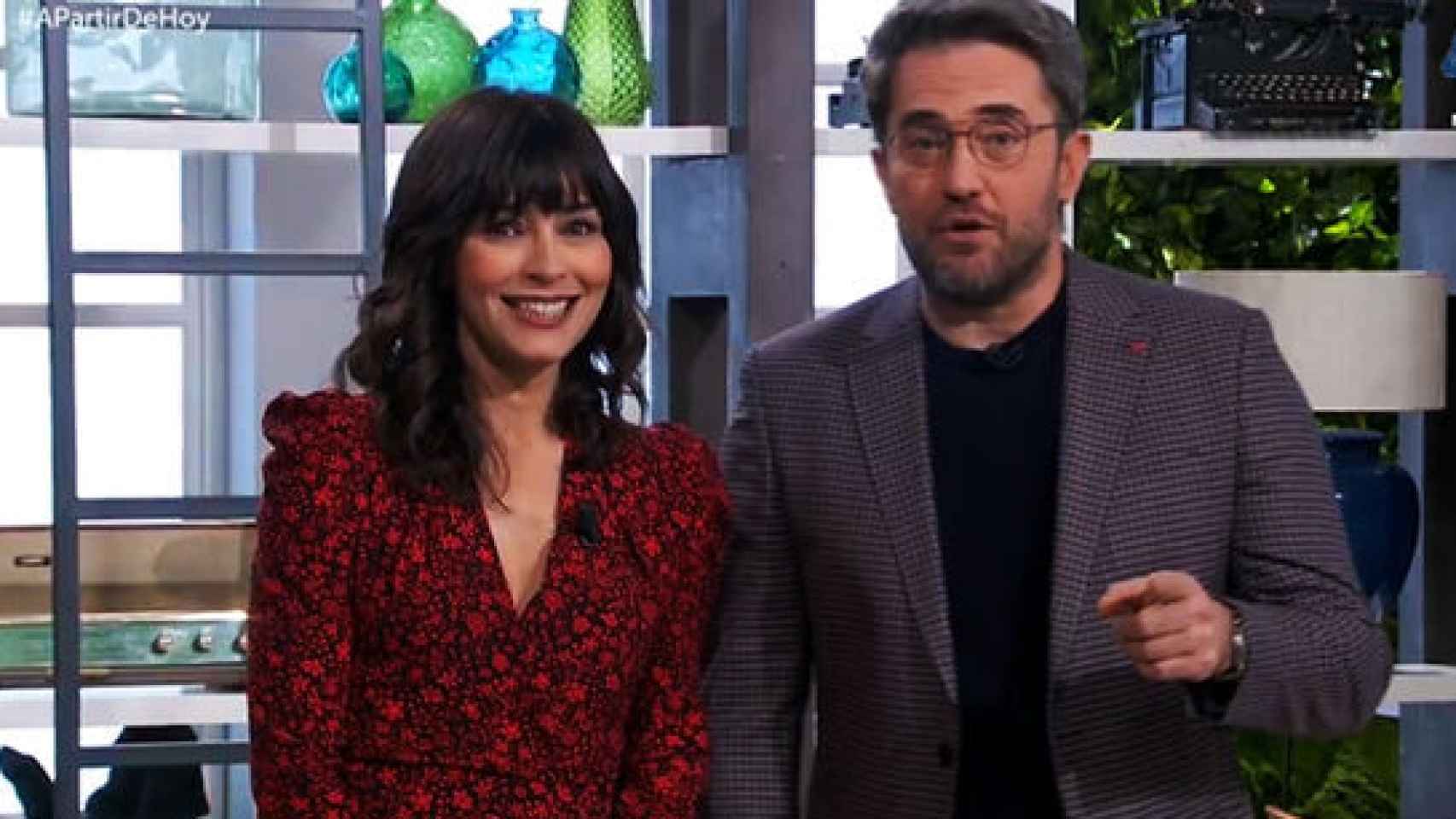 Marta Fernández y Máximo Huerta, en el programa 'A partir de hoy'.