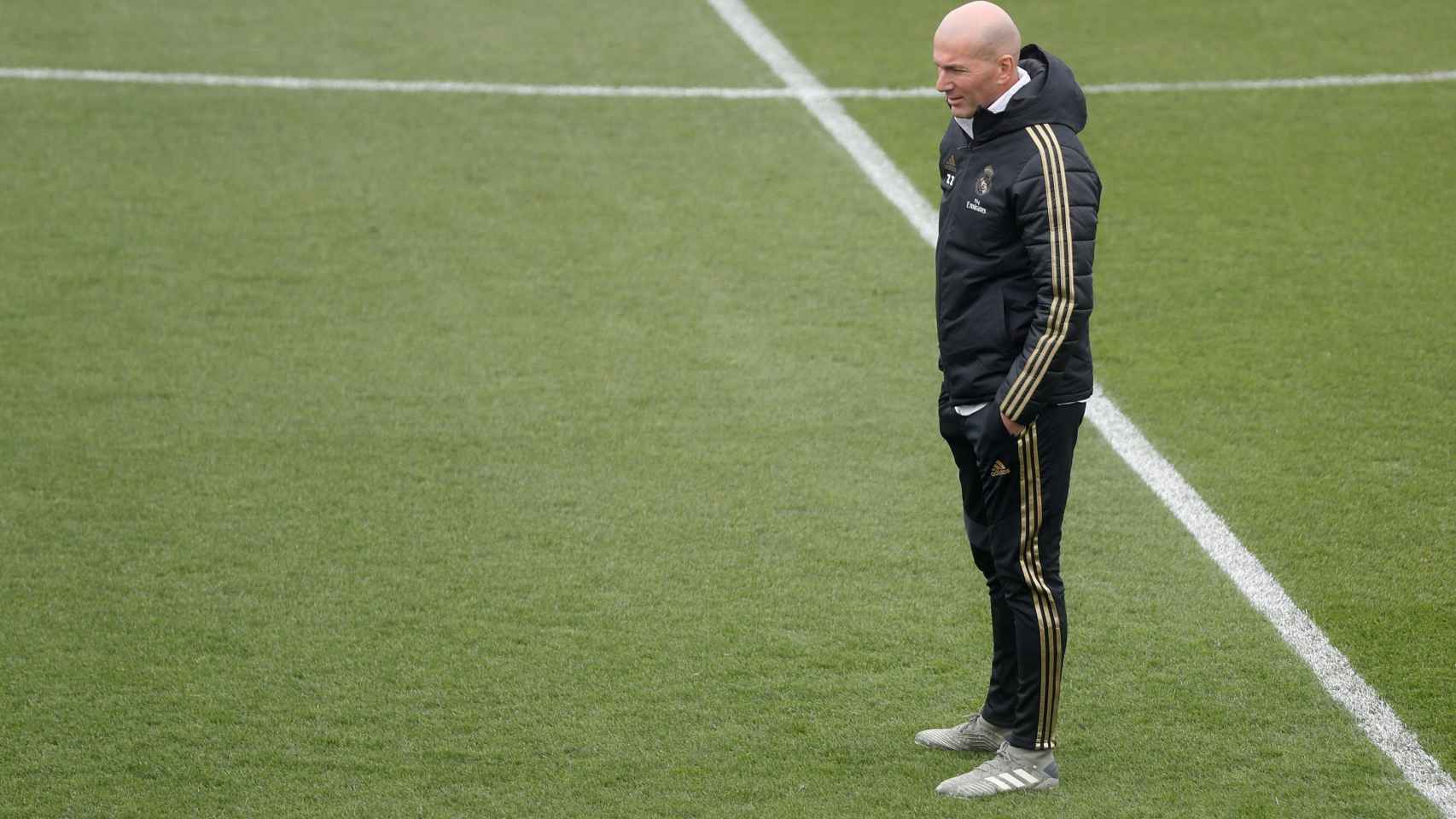 Zinedine Zidane, durante el entrenamiento