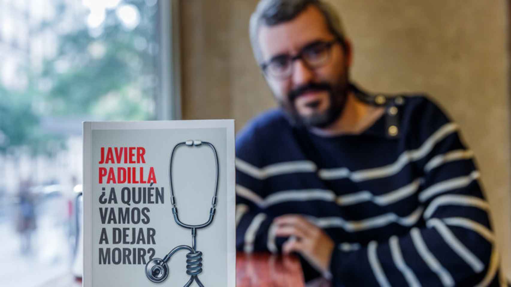 Javier Padilla en una cafetería de Madrid
