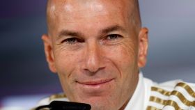 Zidane, en rueda de prensa con el Real Madrid