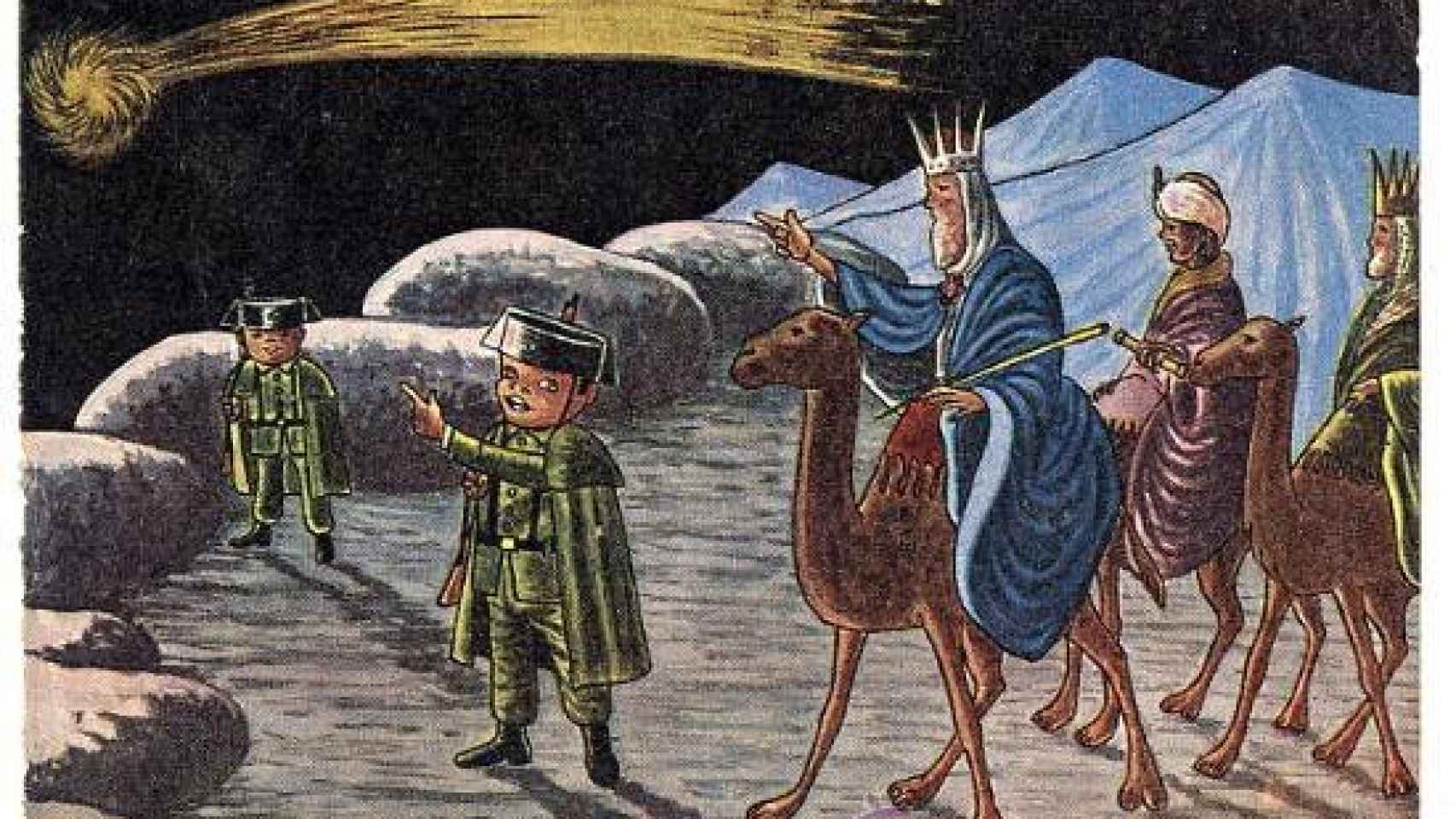 Imagen empleada por la Guardia Civil para felicitar el Día de los Reyes Magos.