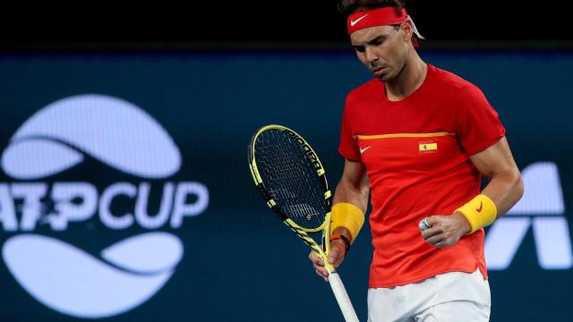 Rafa Nadal, en el partido frente a Basilashvili