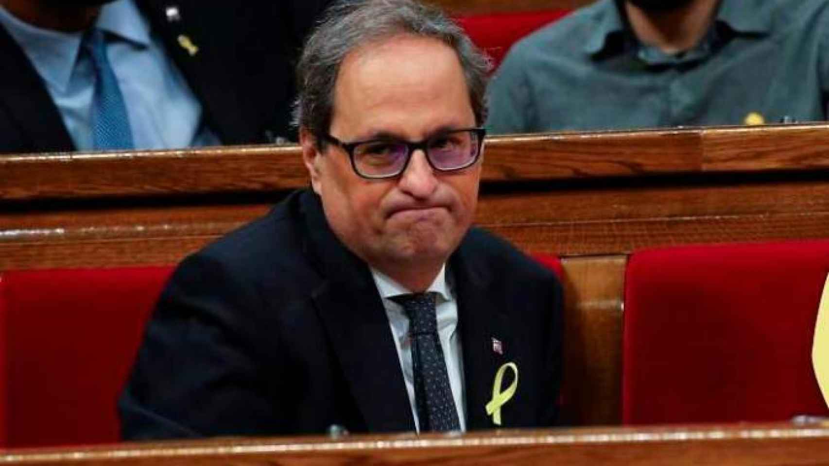 Quim Torra, en el Parlamento catalán./
