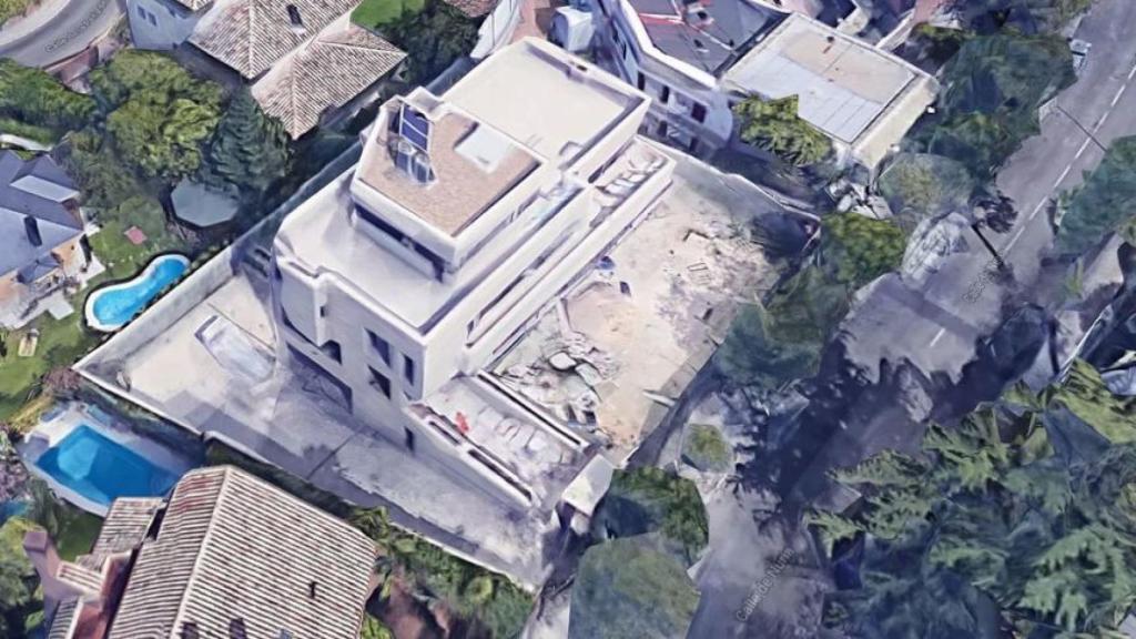 Detalle de la casa de José Mota en obras.
