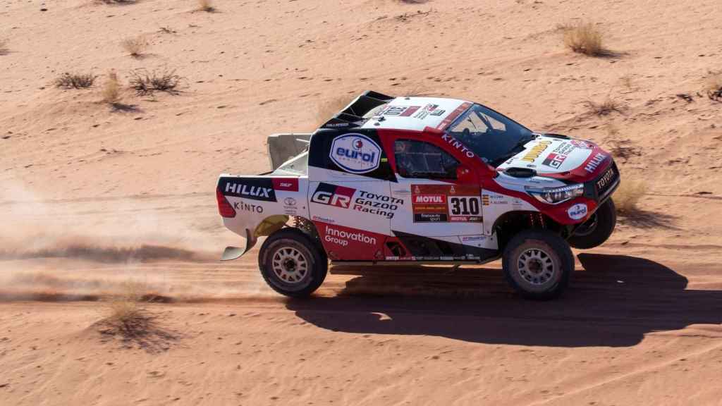 Fernando Alonso, en la tercera etapa del rally Dakar