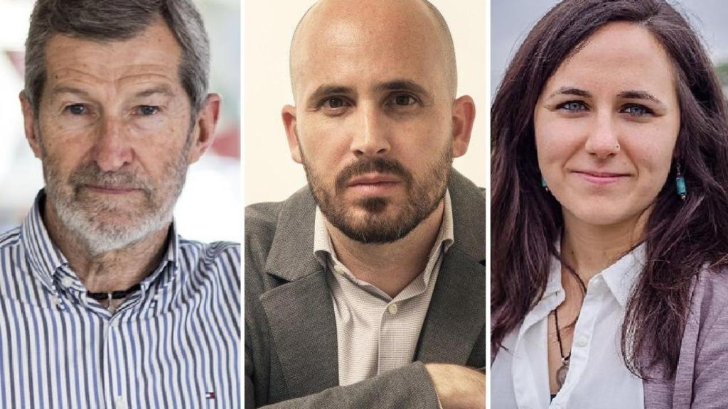 Julio Rodríguez, jefe de Gabinete; Nacho Álvarez, y Ione Belarra, secretarios de Estado de Economía Social y de Agenda 2030.