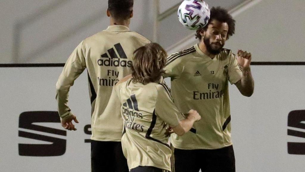 Marcelo, entrenado para la Supercopa de España