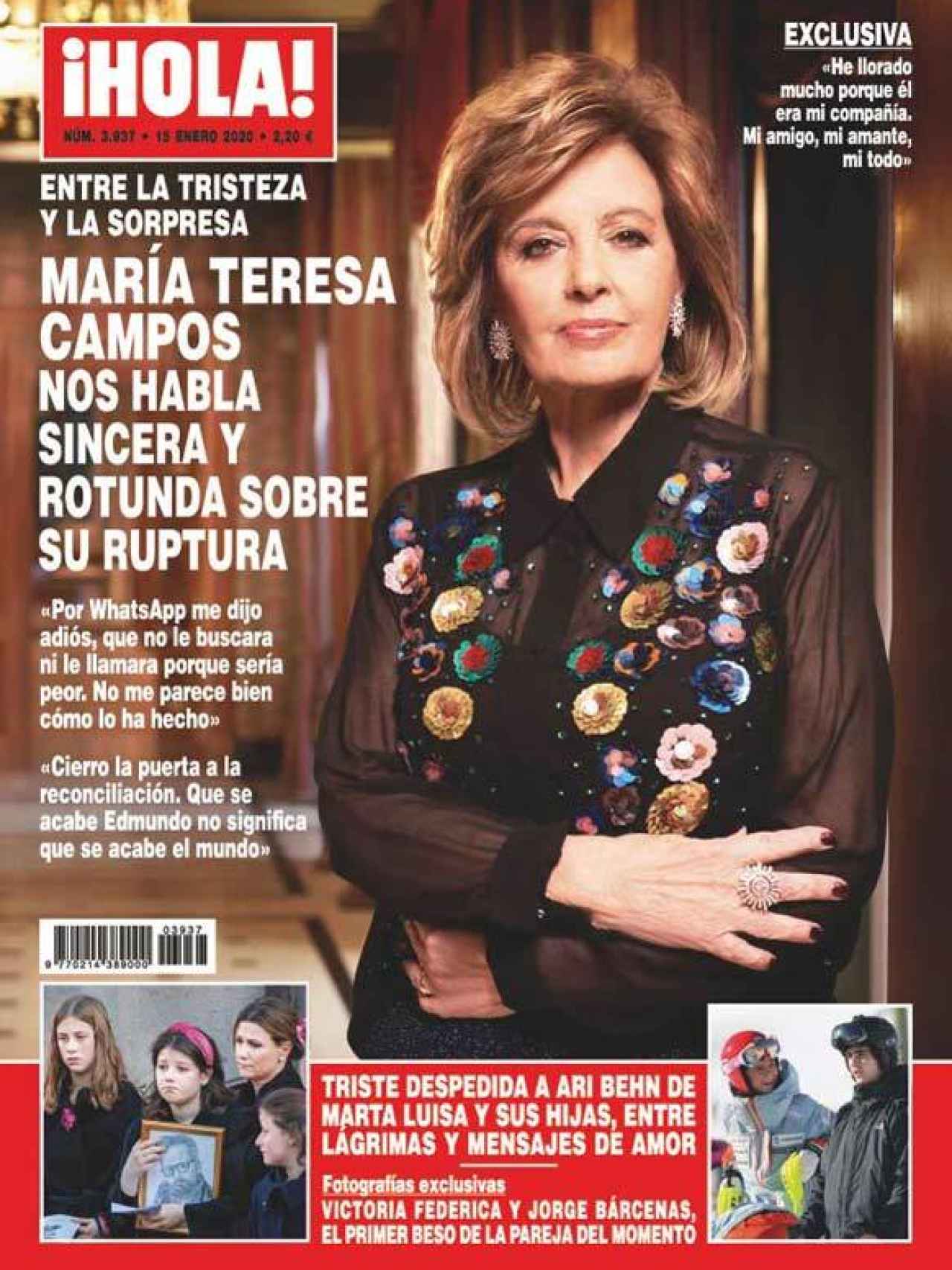 María Teresa Campos en la portada de la revista '¡HOLA!'.