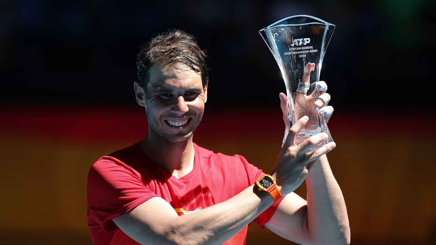 Rafa Nadal, con el premio a la deportividad de la ATP