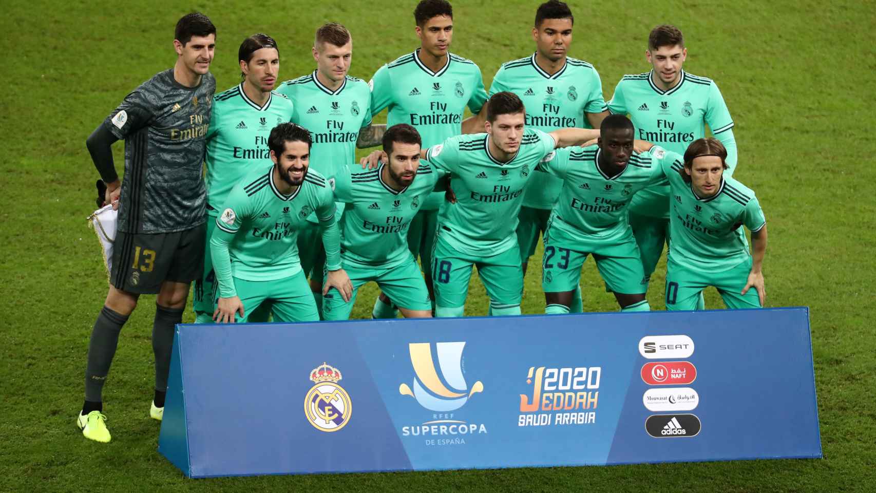 Alineación titular del Real Madrid ante el Valencia en la Supercopa de España