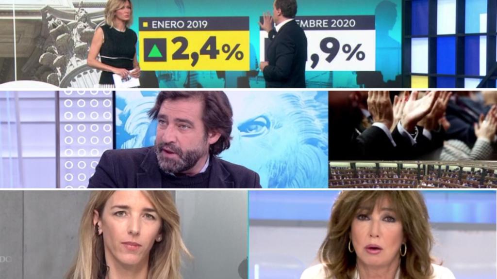 Capturas de los tres magacines matinales.