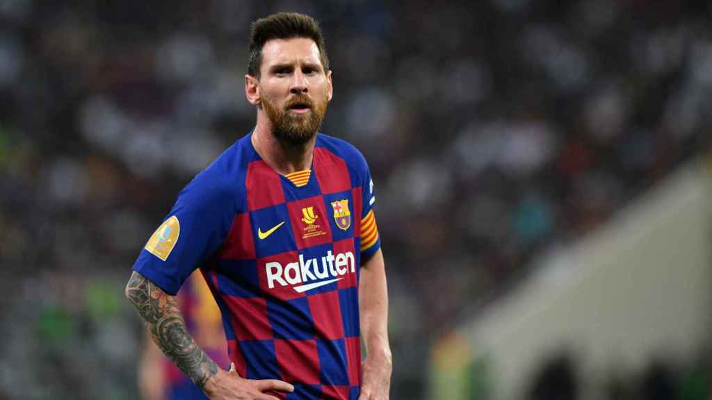 Leo Messi, en la semifinal de la Supercopa de España entre Barcelona y Atlético de Madrid