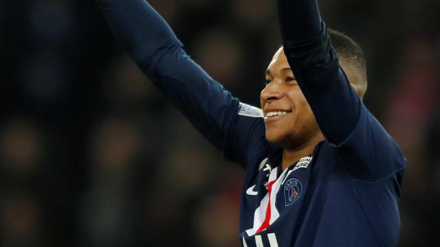 Kylian Mbappé, en un partido del PSG