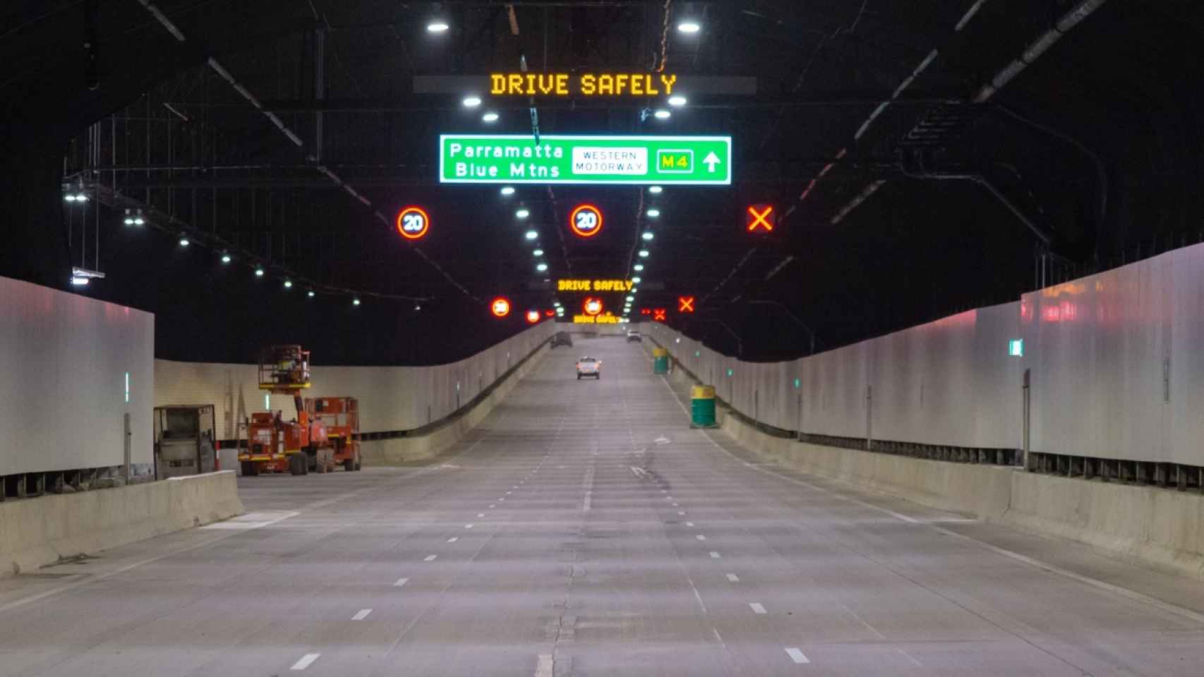 Tunel de la autopista subterránea M4, en Sydney.