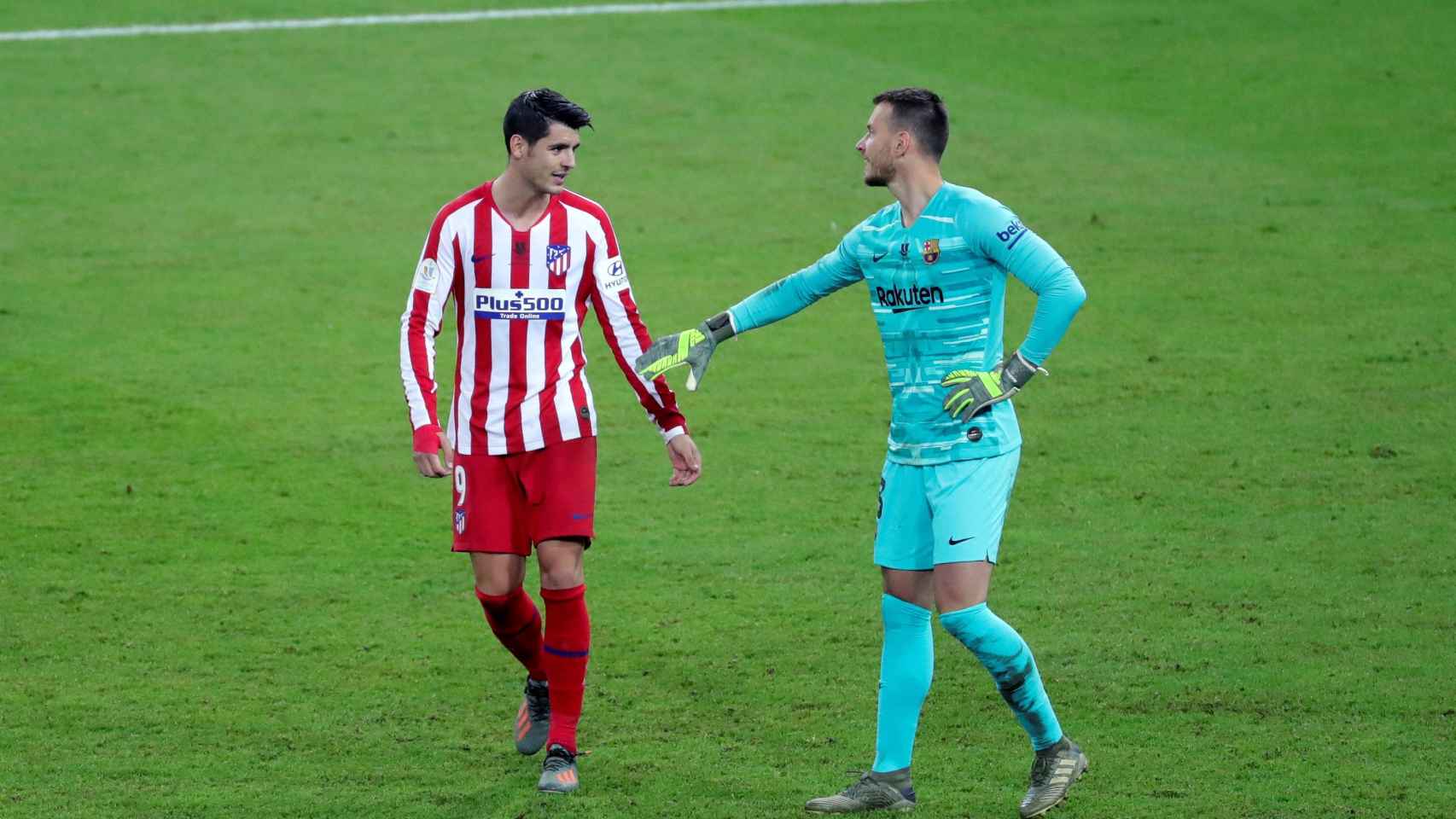 Morata y Neto, durante la Supercopa de España