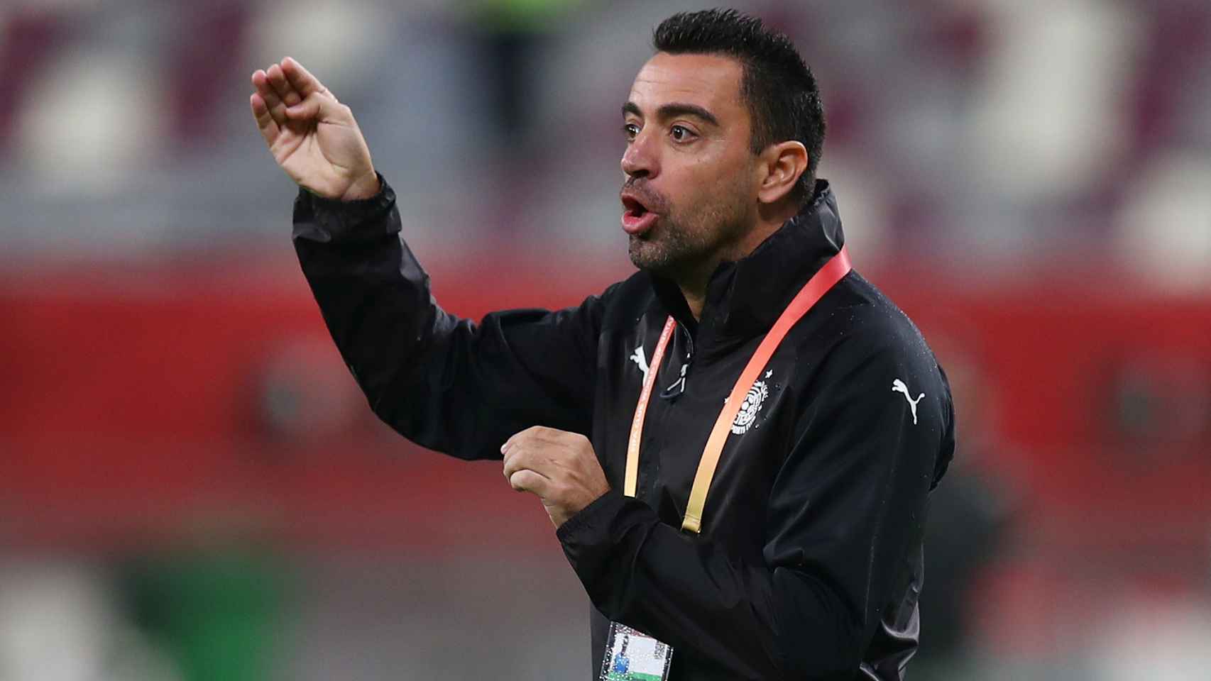 Xavi, durante la semifinal de la Copa qatarí