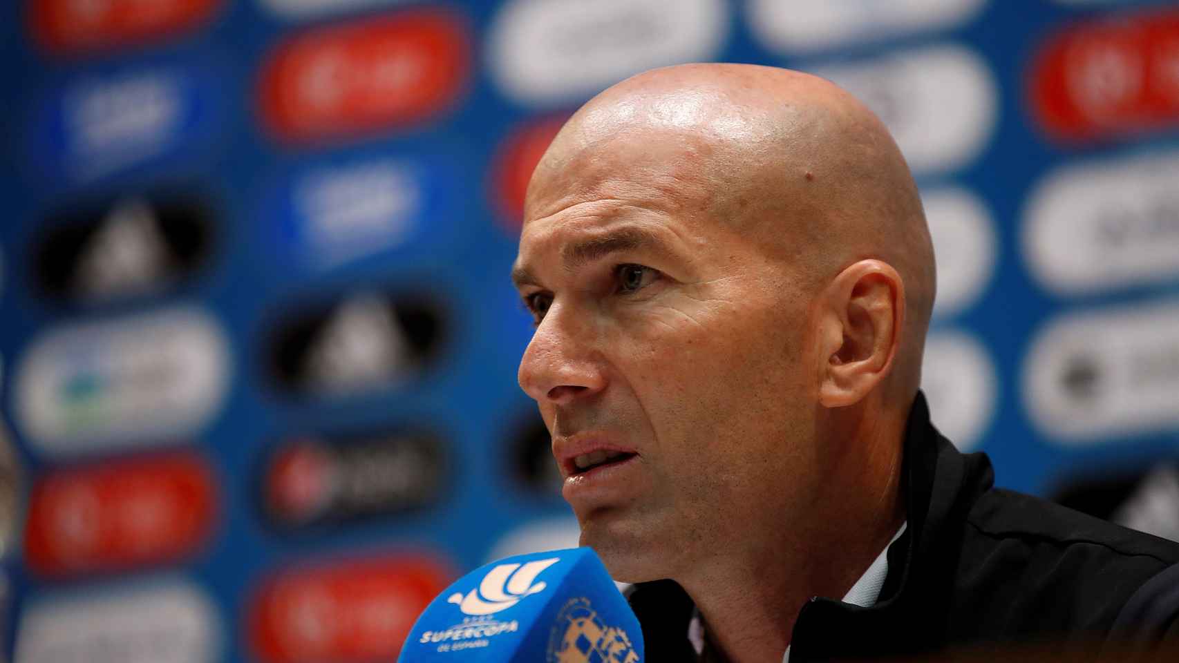 Zidane en la rueda de prensa previa a la final de la Supercopa de España
