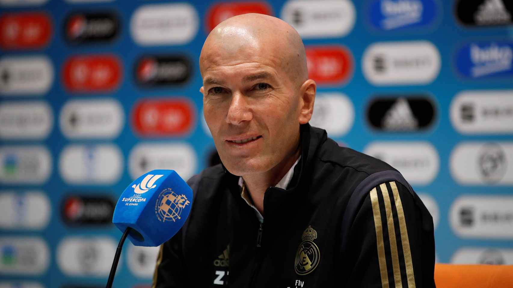 Zidane en la rueda de prensa previa a la final de la Supercopa de España
