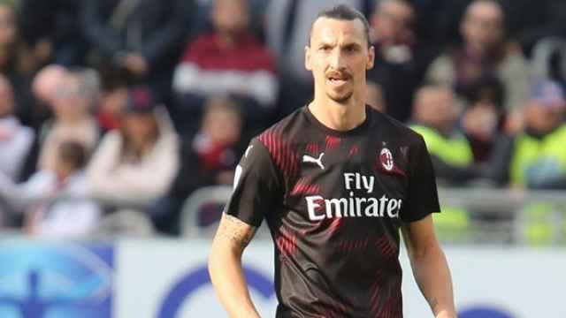 Zlatan Ibrahimovic, en el partido del Milan