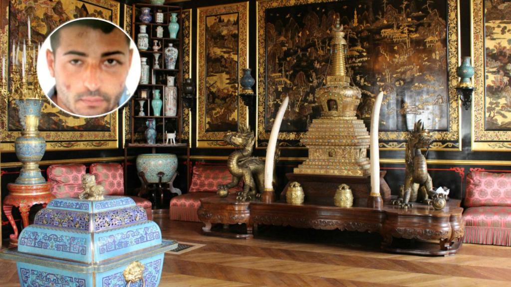 La sala principal del museo chino del Palacio de Fontainebleau.