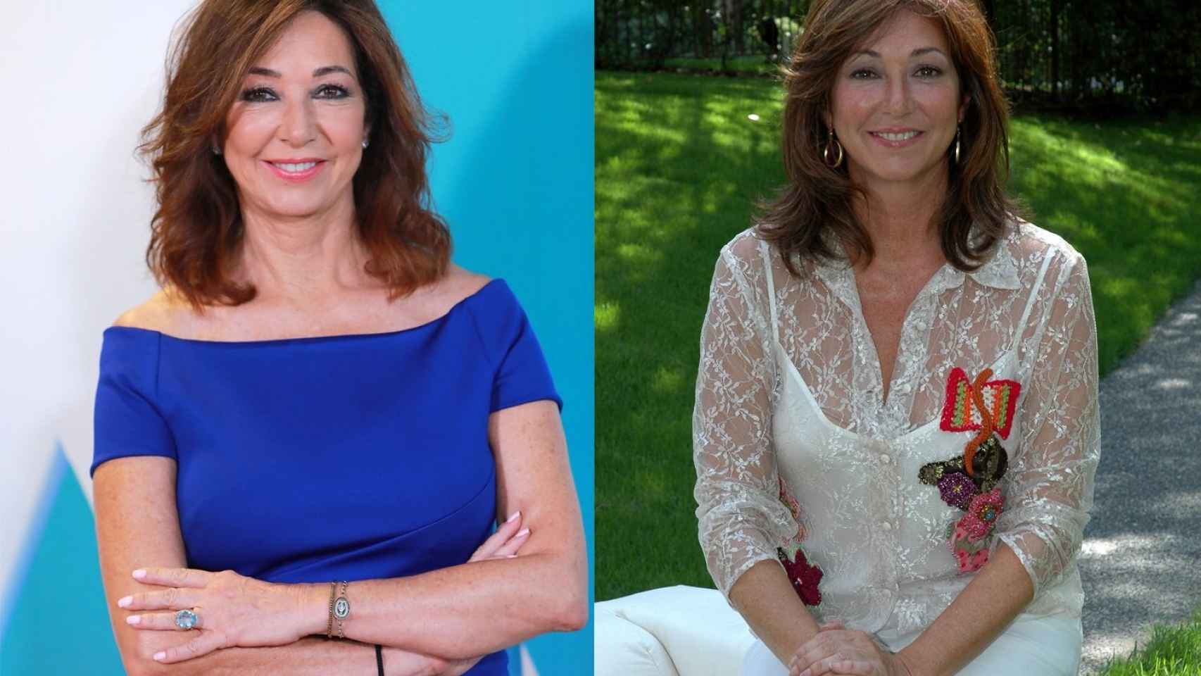 Ana Rosa en una comparativa de su antes y después.
