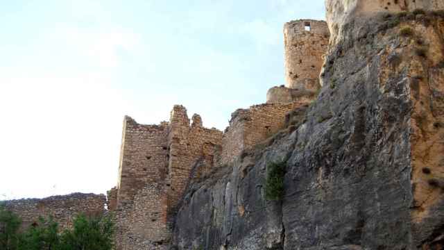 Vista de uno de los laterales del castillo de Morella.