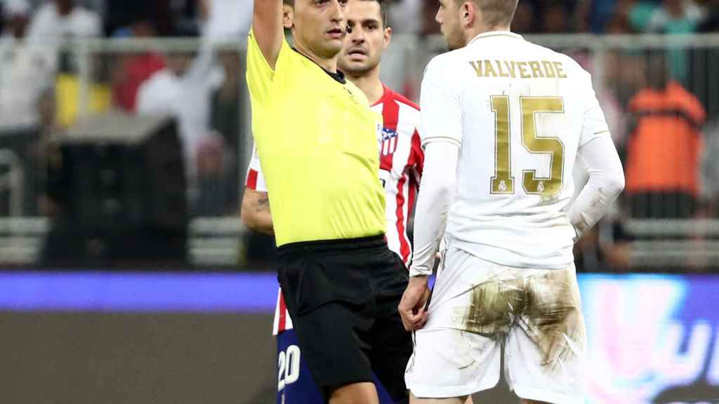 Valverde, tras ver la tarjeta roja