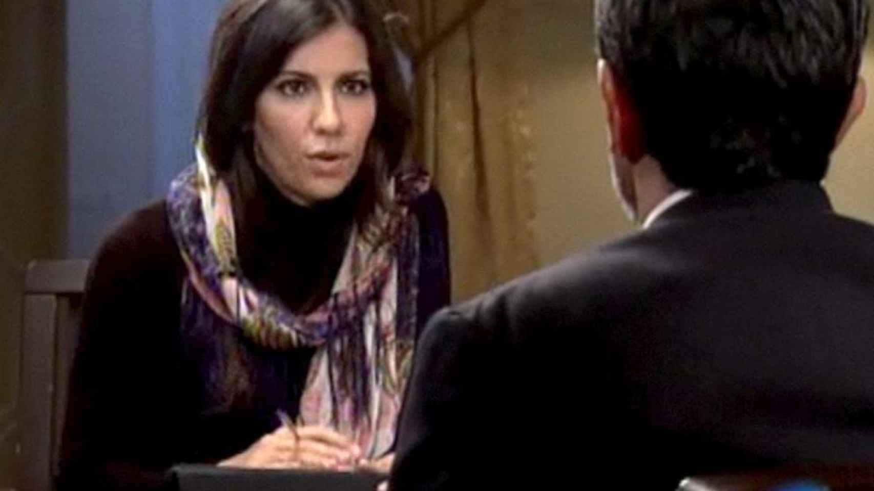 Ana Pastor sin el velo durante la entrevista