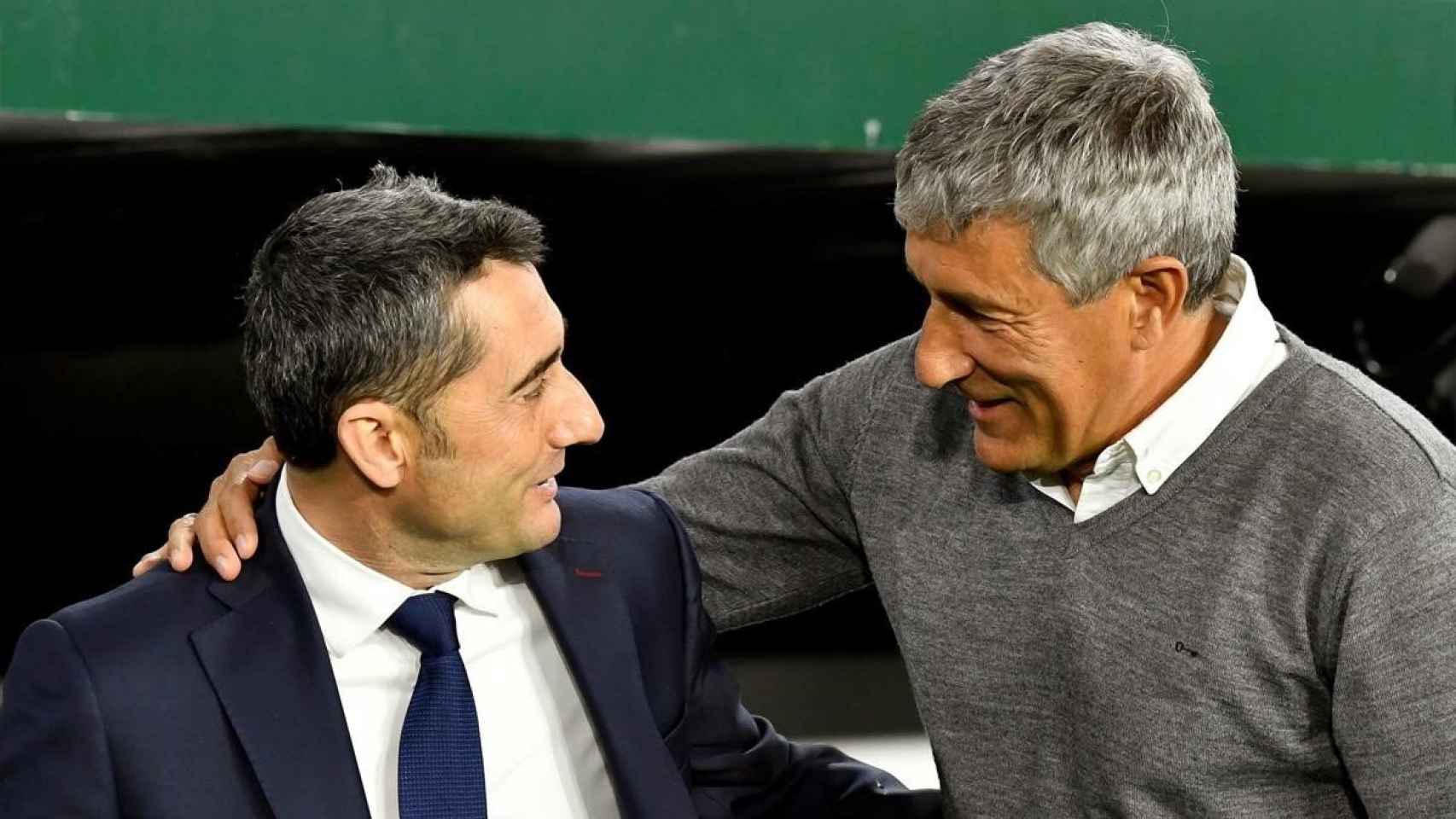 Ernesto Valverde y Quique Setién