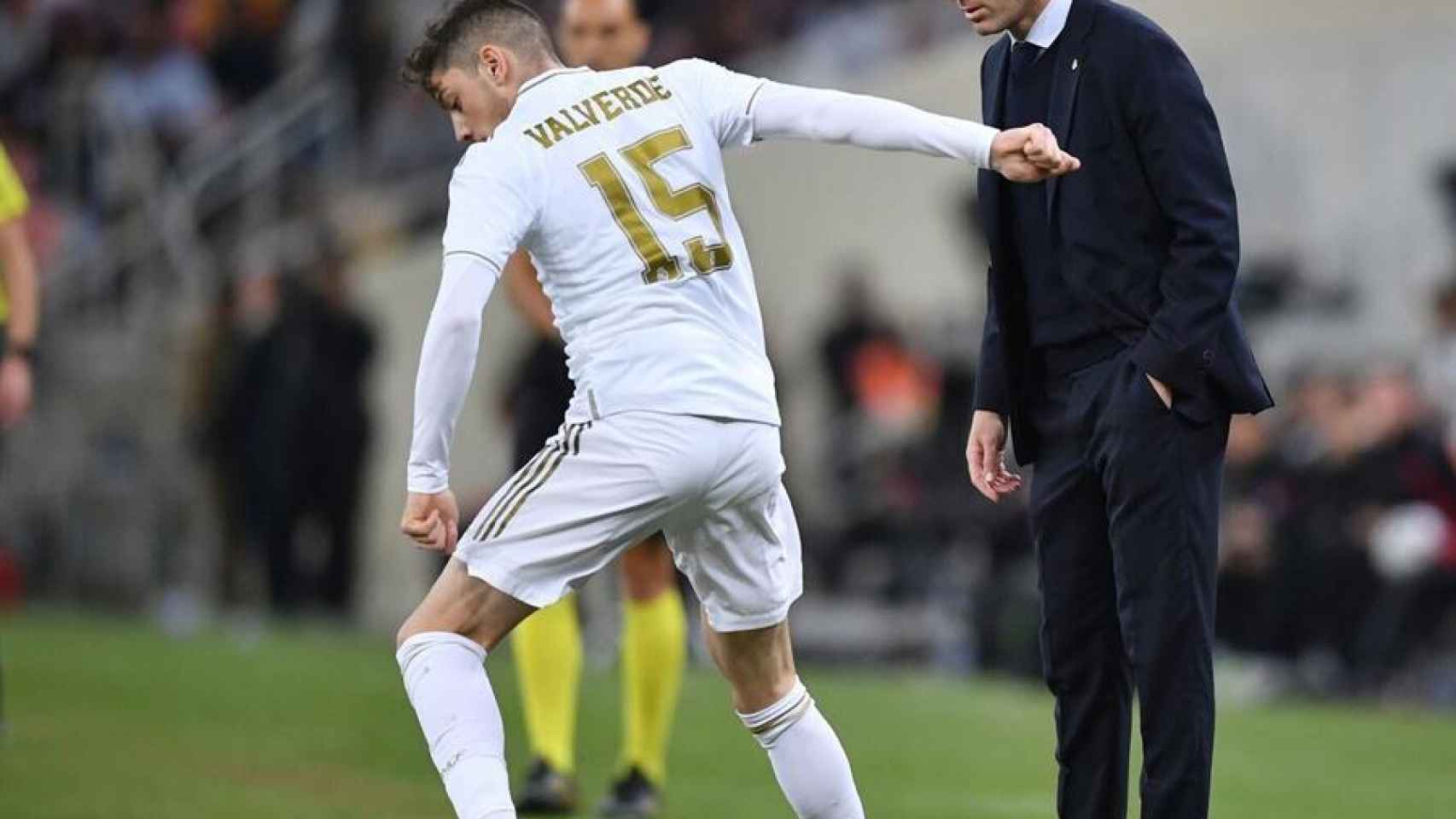Fede Valverde y Zinedine Zidane