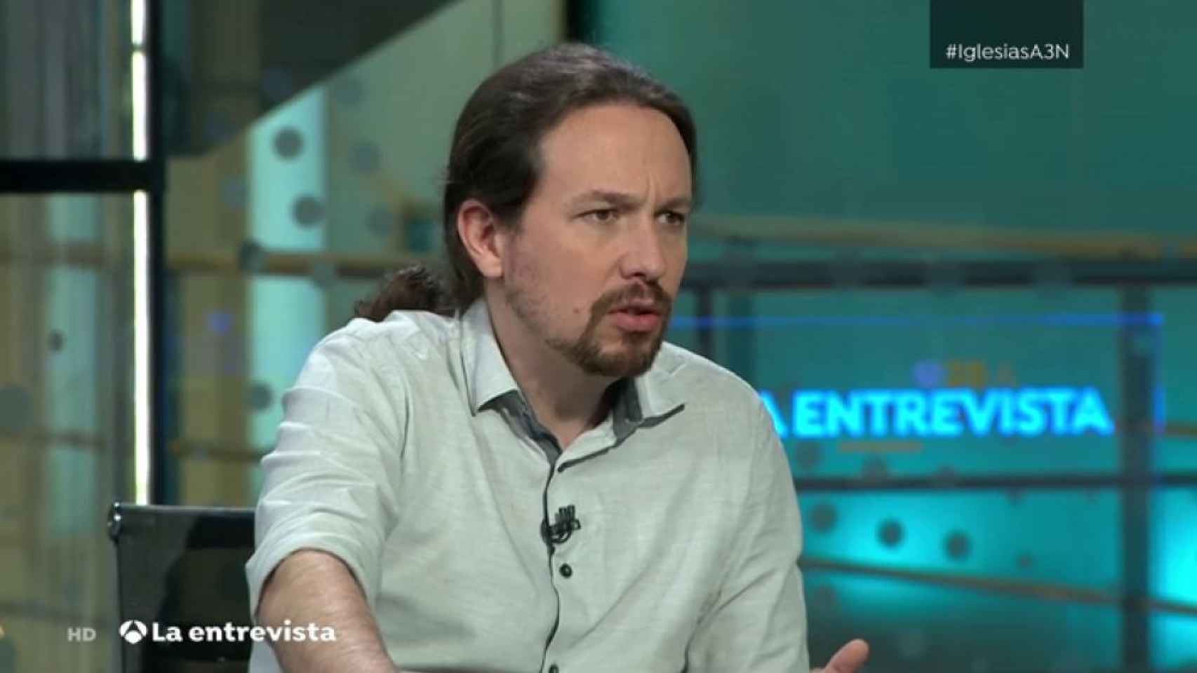 Pablo Iglesias en su entrevista en Antena 3.