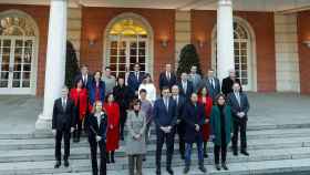 El nuevo Consejo de Ministros, este martes en Moncloa.