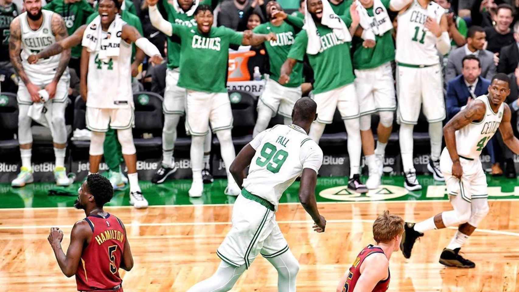 Tacko Fall, en un partido de los Boston Celtics