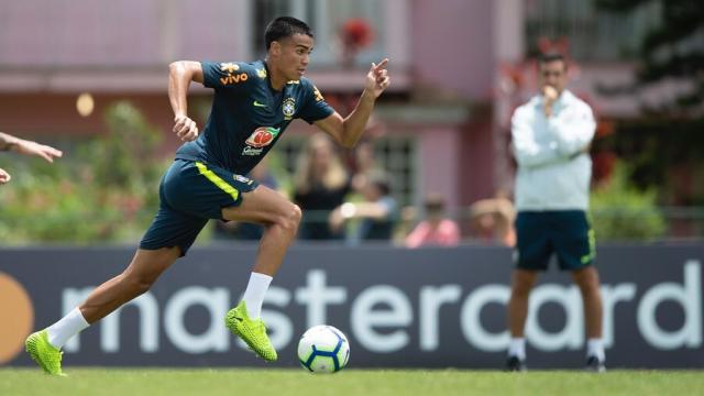 Reinier, en un partido con la selección de Brasil sub23