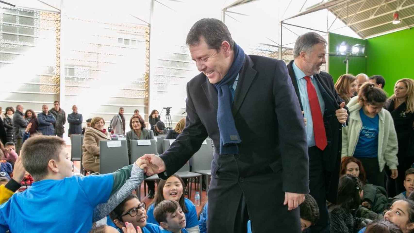 Page, en su visita este miércoles al Colegio de Educación Infantil y Primaria 'Federico Muelas' de Cuenca