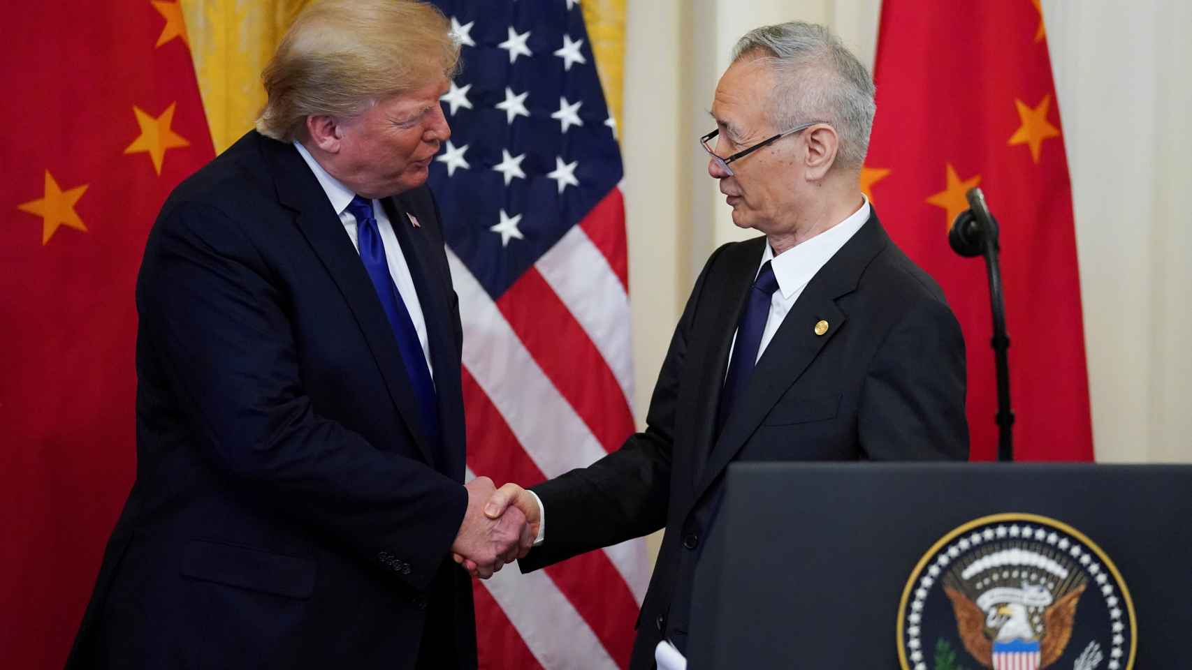Donald Trump con Liu He