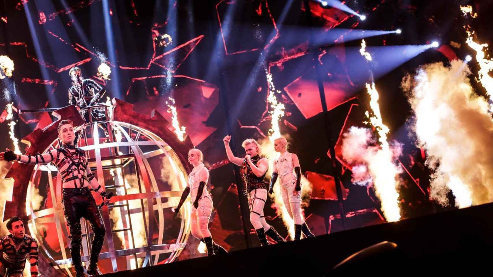 El grupo islandés Hatari en Eurovisión 2019.