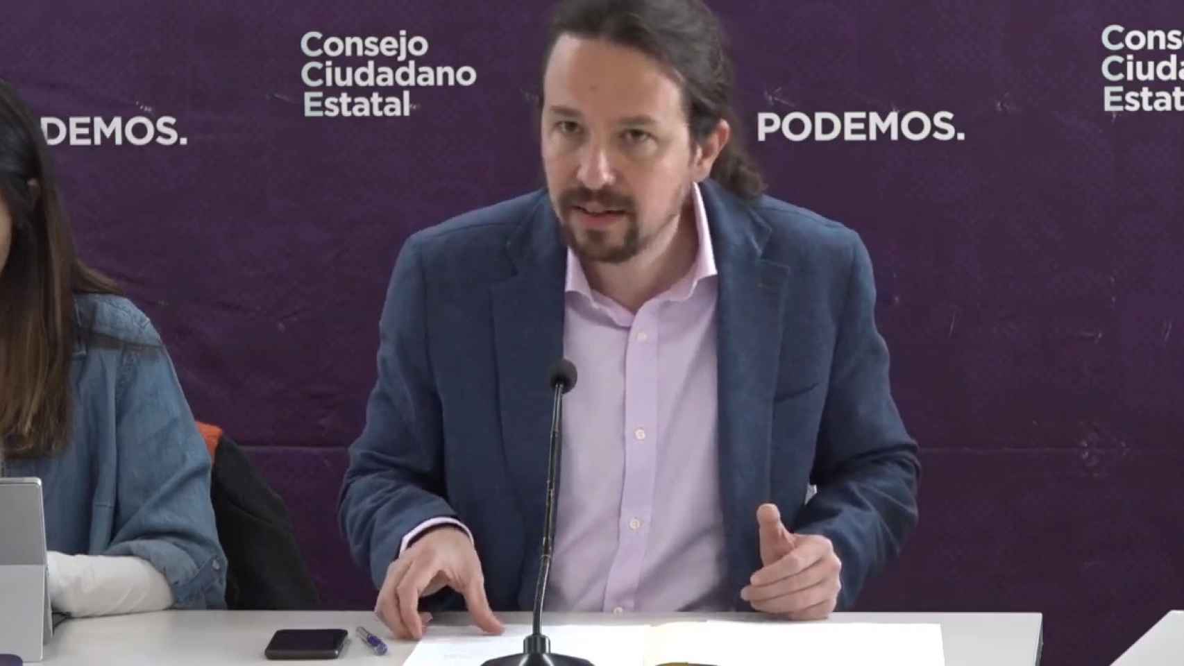 Pablo Iglesias en el Consejo Ciudadano de Podemos.