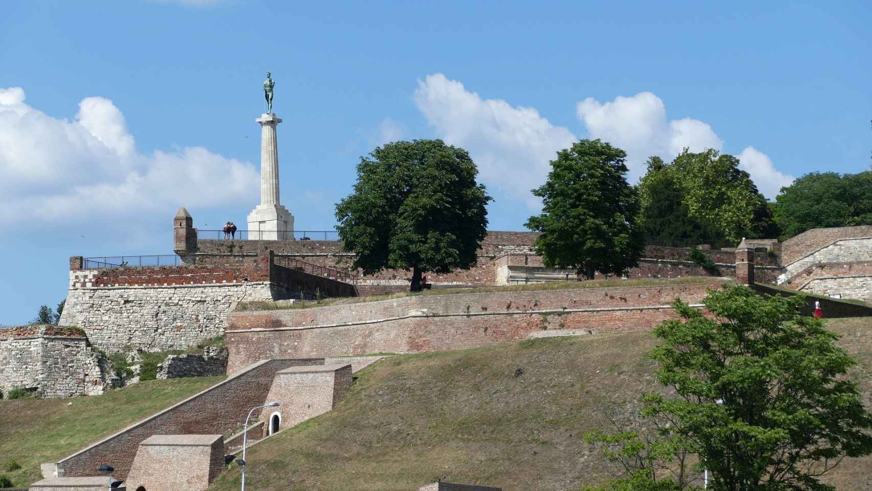 La fortaleza de Kalemegdan, desde donde se divisa el transcurso de los ríos Sava y Danubio.