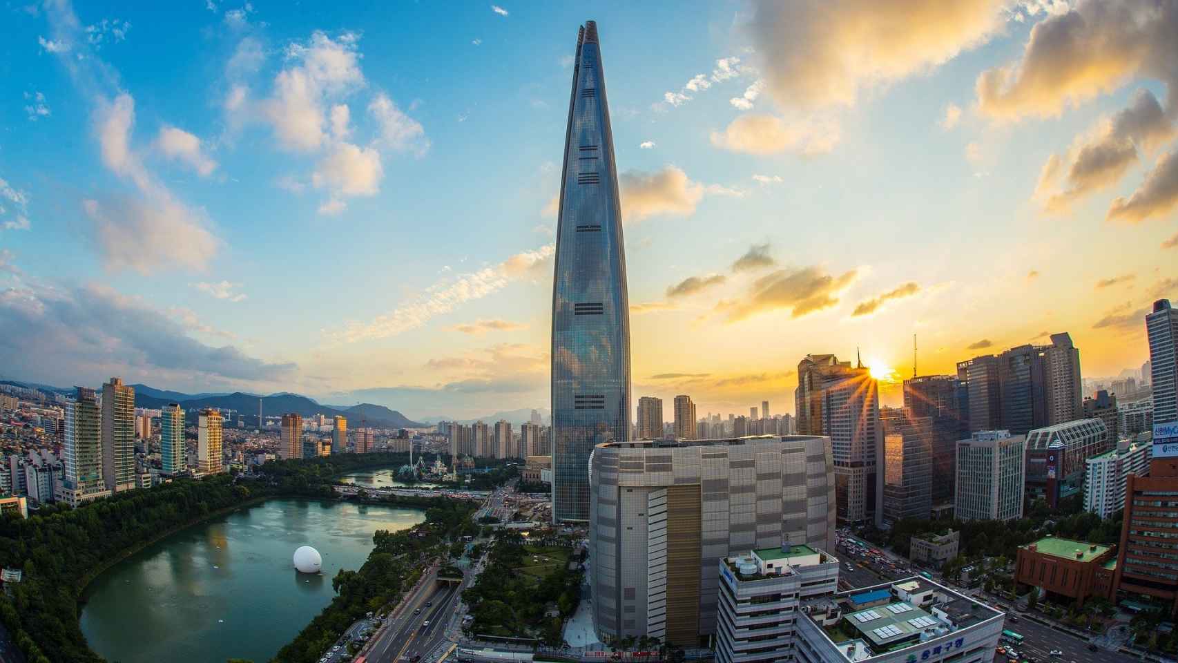 Lotte World Tower, la más alta de Corea del Sur.