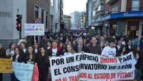 Manifestación por el traslado del Conservatorio de León