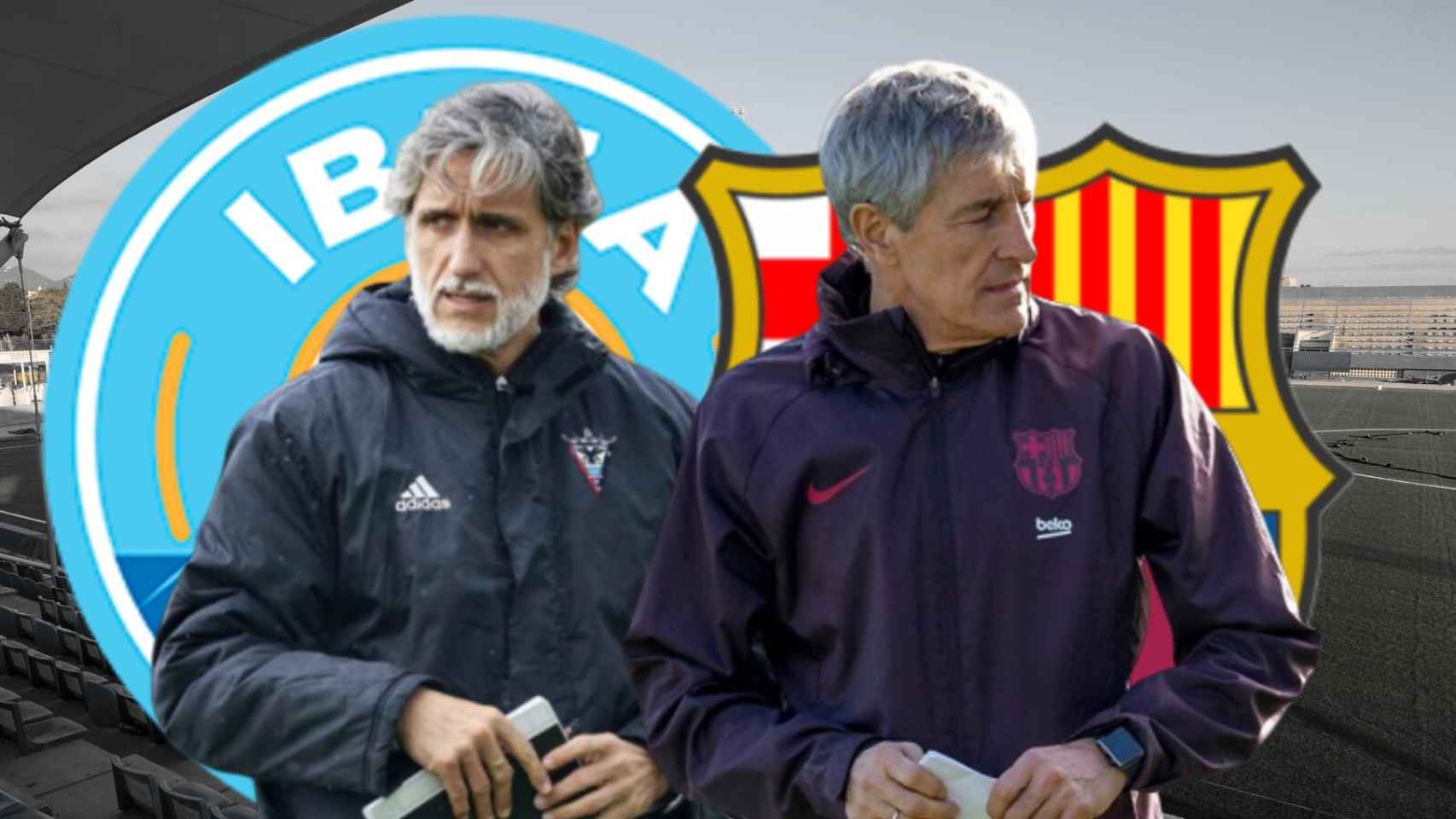 Pablo Alfaro y Quique Setién: UD Ibiza - FC Barcelona de la Copa del Rey