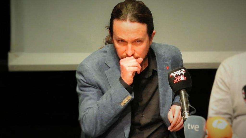 Pablo Iglesias, en el Teatro del Barrio, en un homenaje a las víctimas del franquismo.