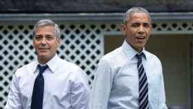 Dos ilustres canosos, George Clooney y Barack Obama.