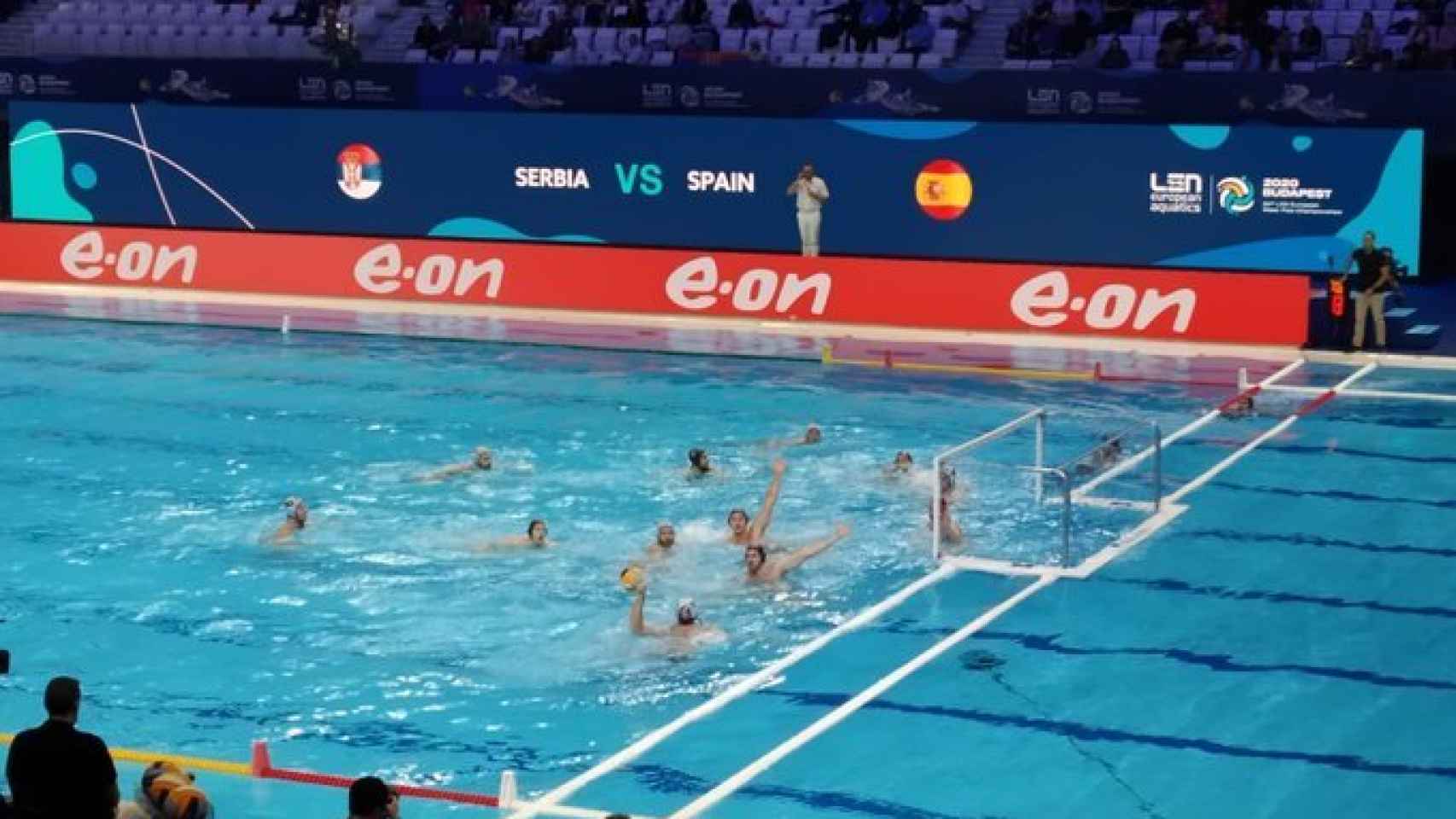 España y Serbia, durante el partido