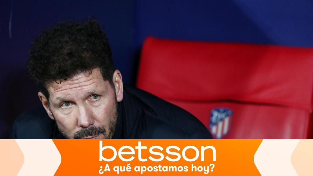 Simeone, en un partido del Atlético de Madrid
