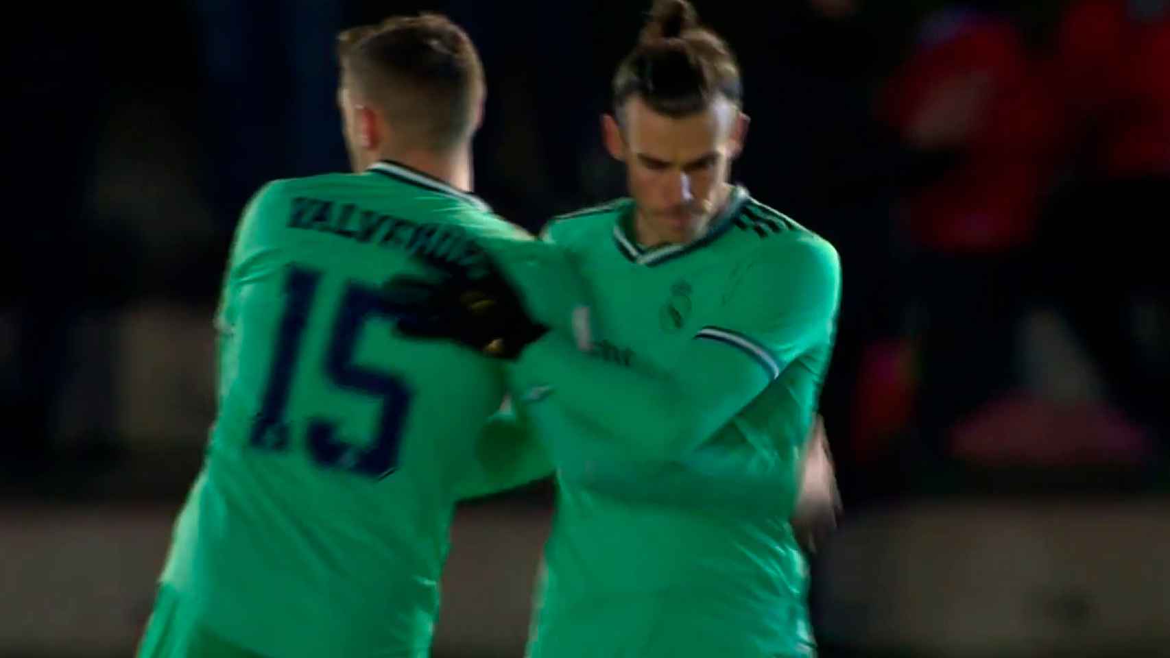 Bale no celebra su gol ante Unionistas
