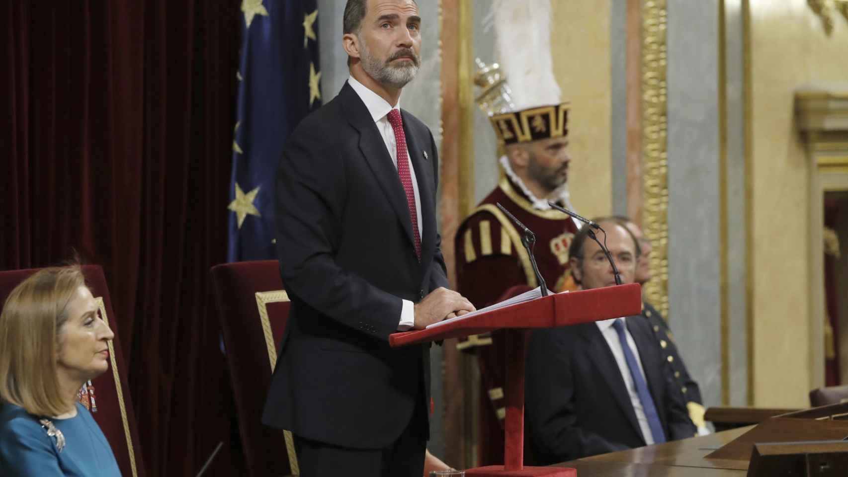 El Rey Felipe VI en el Congreso de los Diputados.
