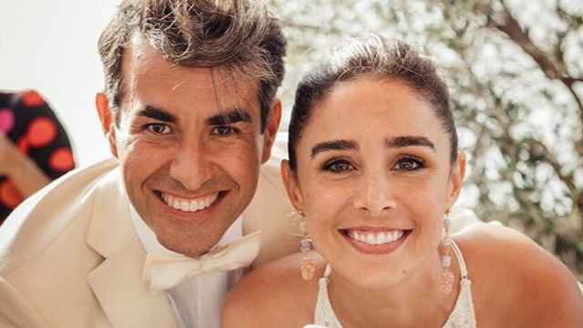 Daniel Muriel y Candela Serrat, el día de su boda.
