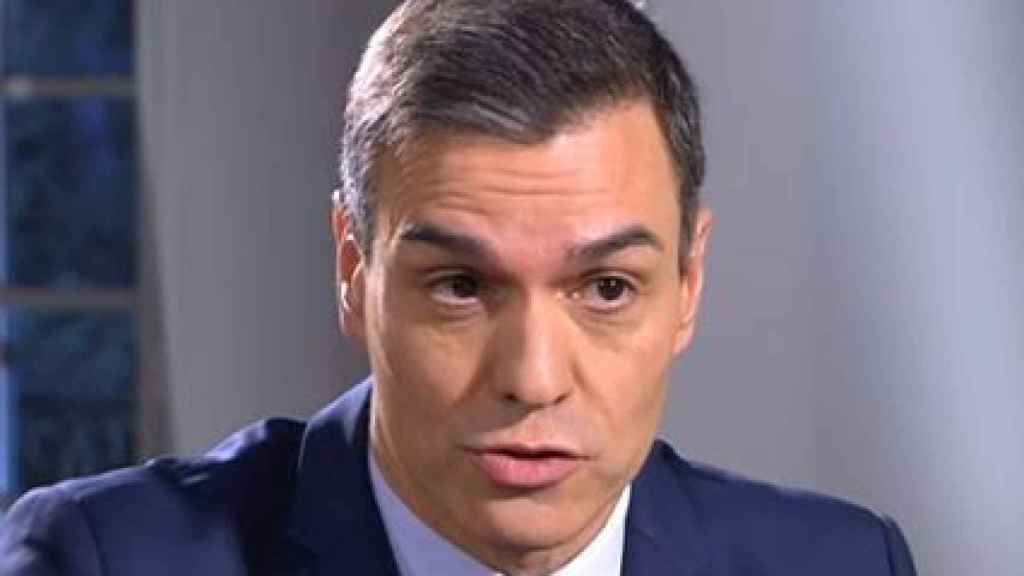 Pedro Sánchez, durante la entrevista.